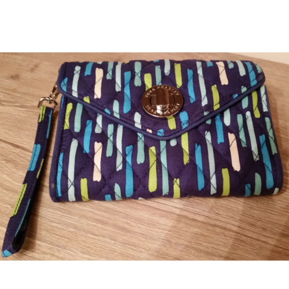 Vera bradley wallet clutch blue colorful fun